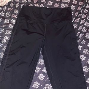Black Aerie leggings with mesh side
